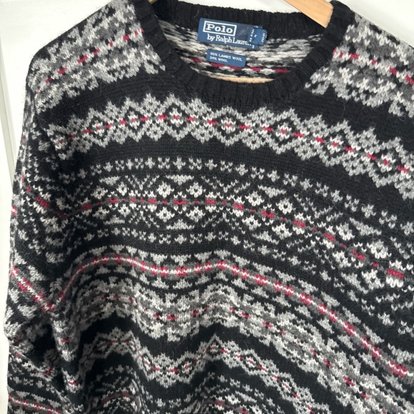 Ralph Lauren Black and Gray Patterned Sweater - Picture 3 of 3